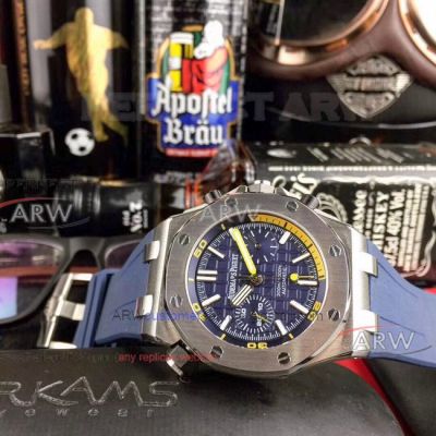 Perfect Replica Audemars Piguet Royal Oak Offshore Diver Watch Black Rubber Strap